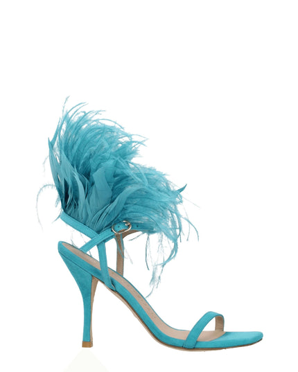 Stuart Weitzman Green Leather Stiletto Heels Sandals