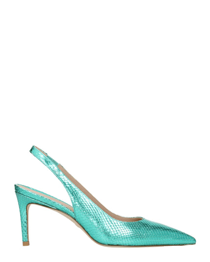 Stuart Weitzman Green Leather High Heel Pumps