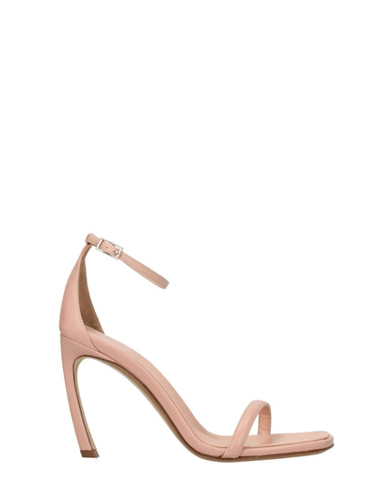 Lanvin Pink Leather Stiletto Heel Sandals