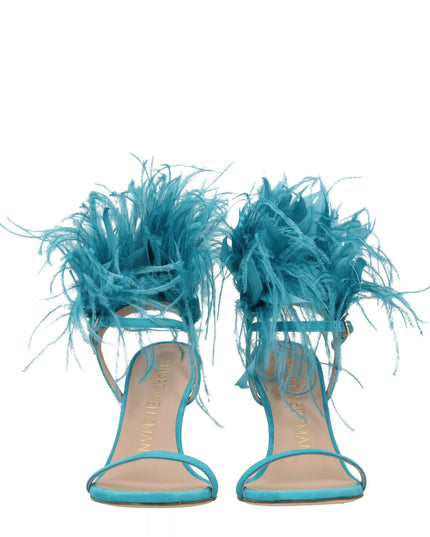 Stuart Weitzman Green Leather Stiletto Heels Sandals