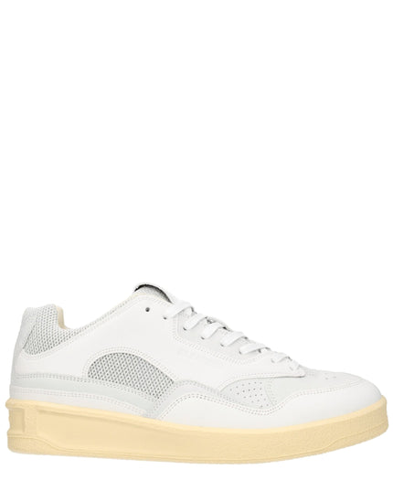 Jil Sander White Leather Low Top Sneakers