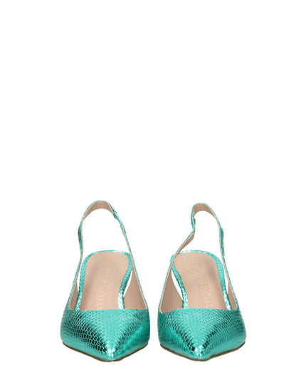 Stuart Weitzman Green Leather High Heel Pumps