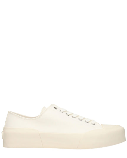 Jil Sander Beige Fabric Low Top Sneakers