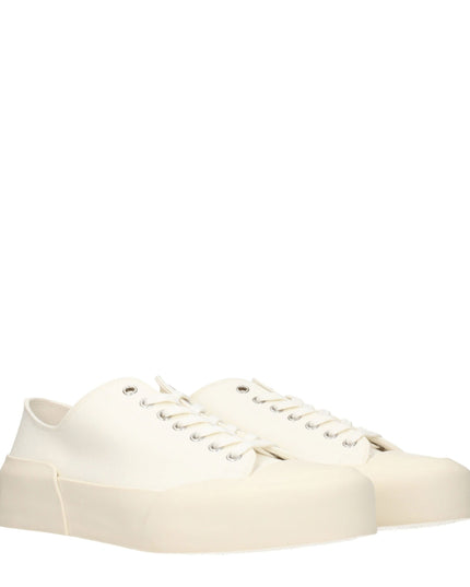 Jil Sander Beige Fabric Low Top Sneakers