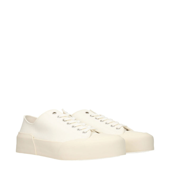 Jil Sander Beige Fabric Low Top Sneakers