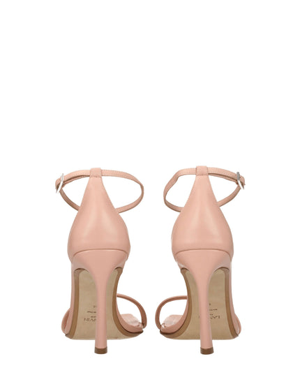 Lanvin Pink Leather Stiletto Heel Sandals