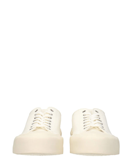 Jil Sander Beige Fabric Low Top Sneakers