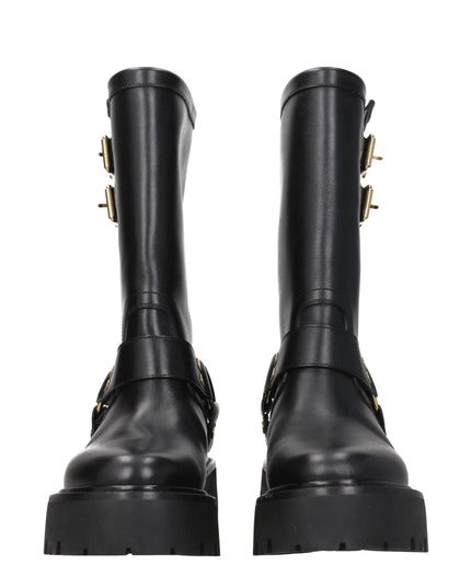Celine Gold Leather Ankle Boots