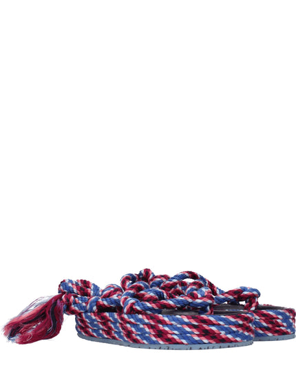 Isabel Marant Blue Fabric Flat Sandals