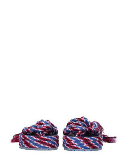 Isabel Marant Blue Fabric Flat Sandals