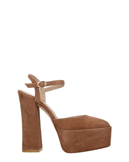 Stuart Weitzman Beige Leather Platforms