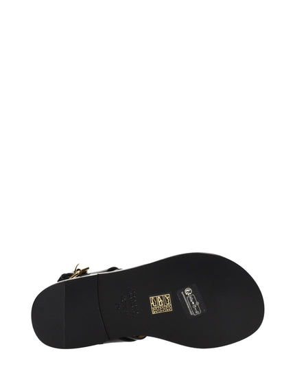 Isabel Marant Black Leather Flip-Flop Sandals