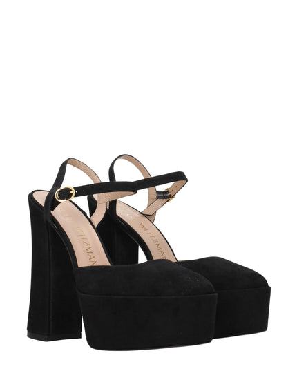 Stuart Weitzman Black Leather Platforms