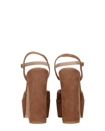 Stuart Weitzman Beige Leather Platforms
