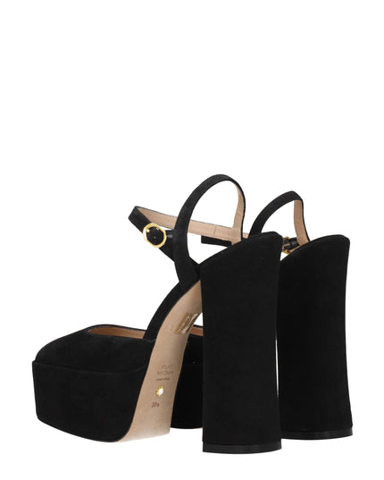 Stuart Weitzman Black Leather Platforms