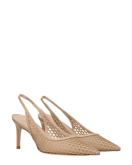 Stuart Weitzman Beige Leather High Heel Pumps