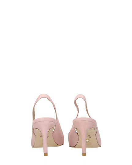 Stuart Weitzman Pink Leather Mid Heel Pumps