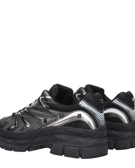 Valentino Garavani Black Fabric Athletic Sneakers