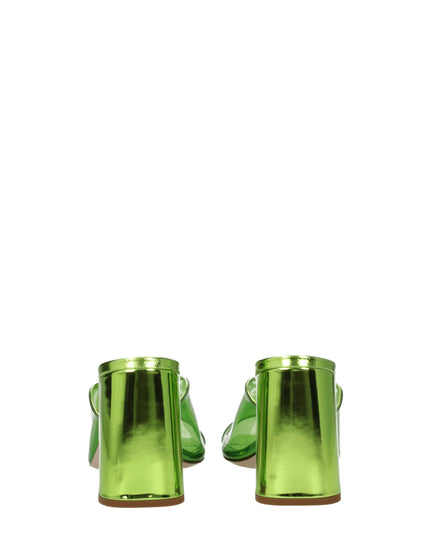 Miu Miu Green Plexiglass Platforms