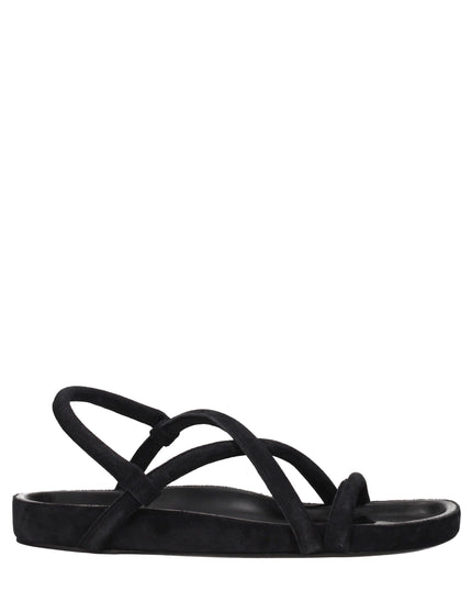 Isabel Marant Black Leather Flat Sandals
