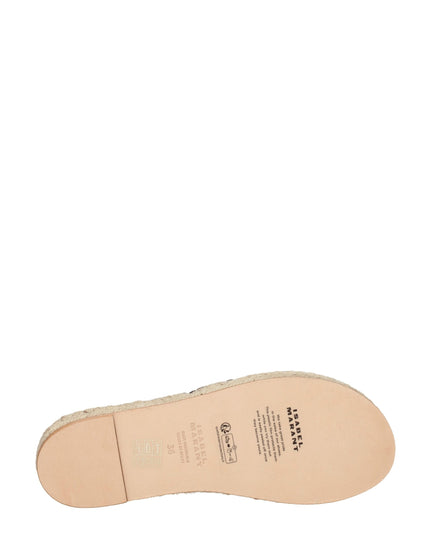 Isabel Marant Black Leather Flat Sandals