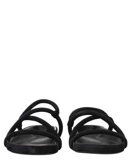 Isabel Marant Black Leather Flat Sandals