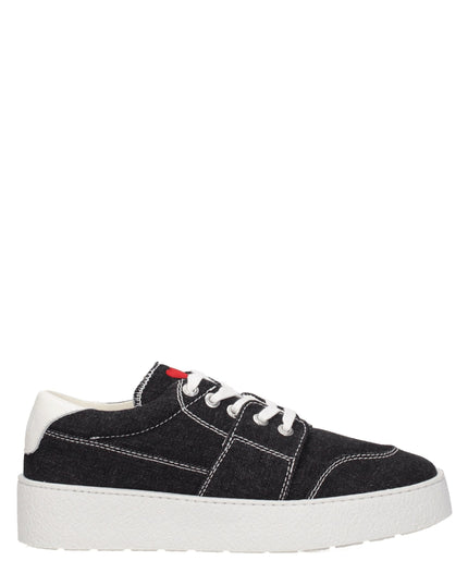 Ami Paris Black Fabric Low Top Sneakers