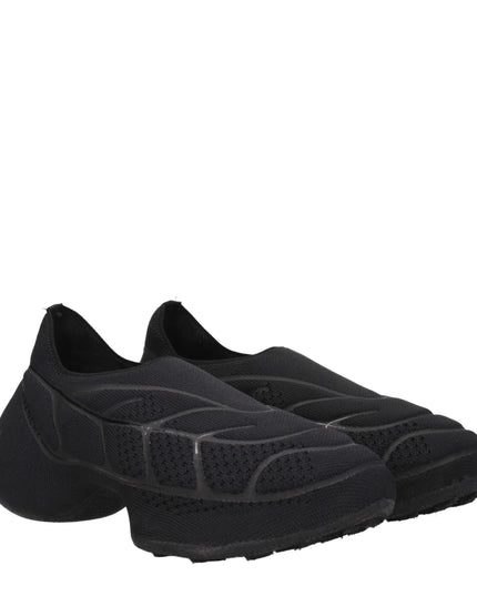 Givenchy Black Fabric Slip-On Loafers