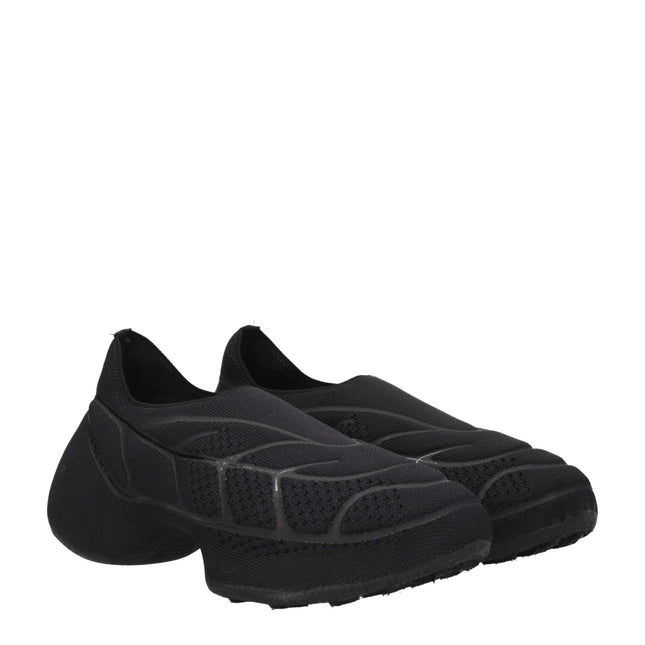 Givenchy Black Fabric Slip-On Loafers