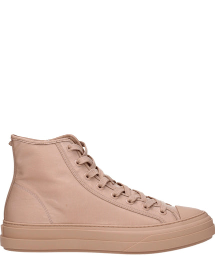 Valentino Garavani Pink Fabric High Top Sneakers