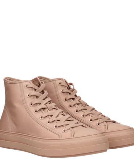 Valentino Garavani Pink Fabric High Top Sneakers