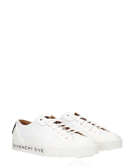 Givenchy White Leather Low Top Sneakers