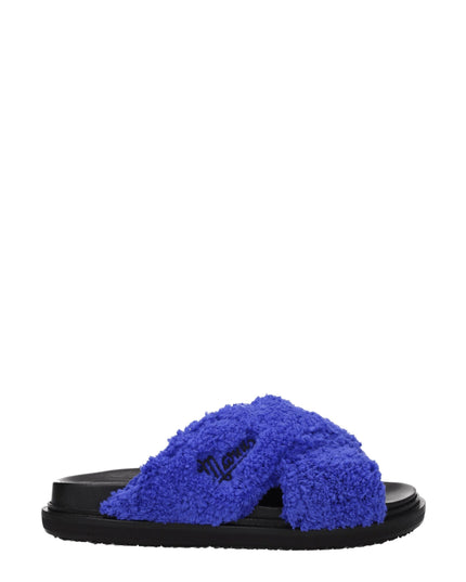 Marni Purple Fabric Slippers