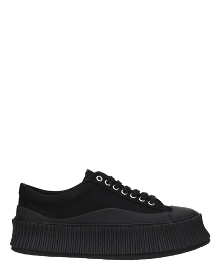 Jil Sander Black Fabric Chunky Sneakers