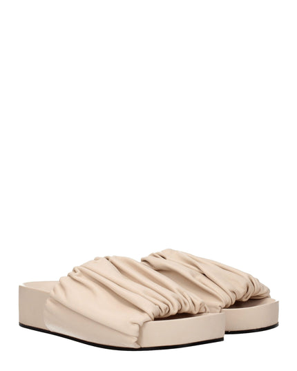 Jil Sander Pink Leather Slippers