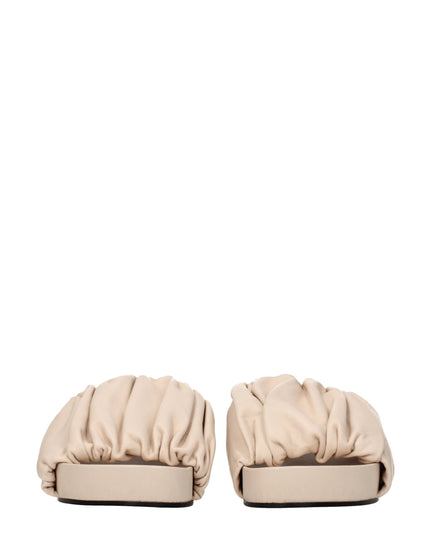 Jil Sander Pink Leather Slippers