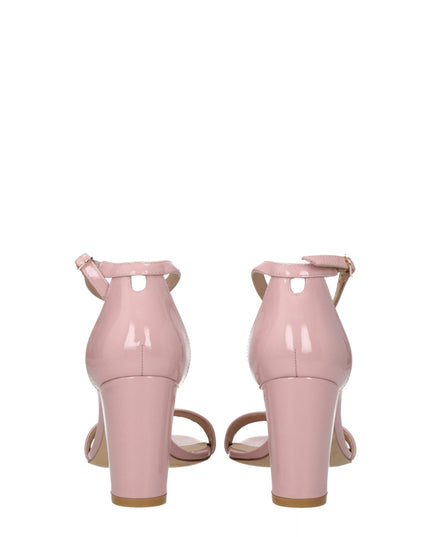 Stuart Weitzman Pink Leather Stiletto Heel Sandals