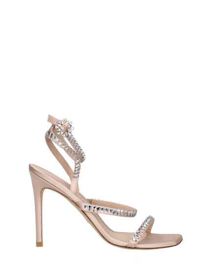 Stuart Weitzman Pink Satin Stiletto Heel Sandals