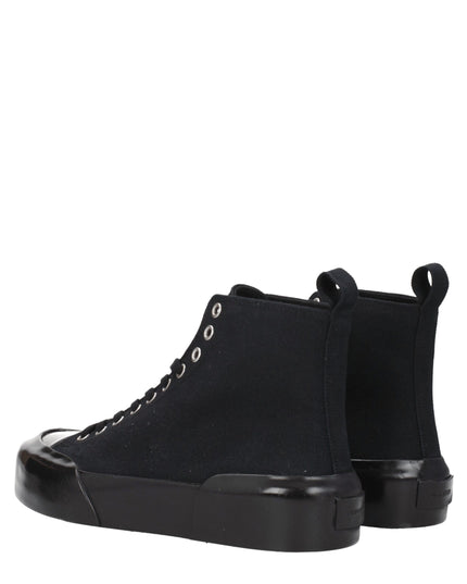 Jil Sander Black Fabric High Top Sneakers