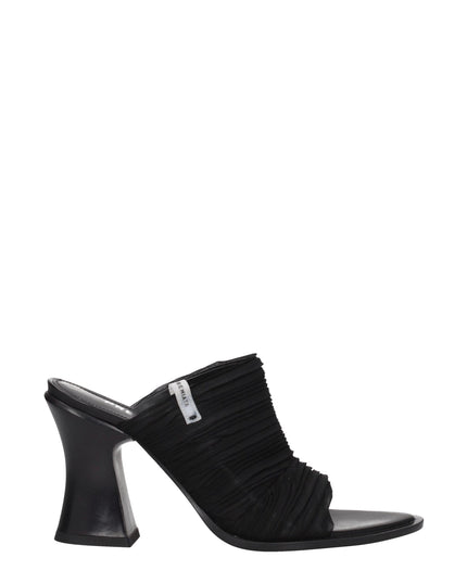 Premiata Black Fabric Platform Sandals