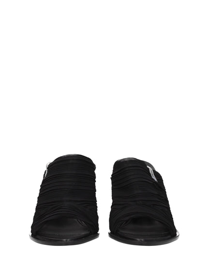 Premiata Black Fabric Platform Sandals