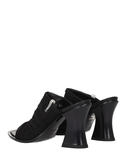 Premiata Black Fabric Platform Sandals