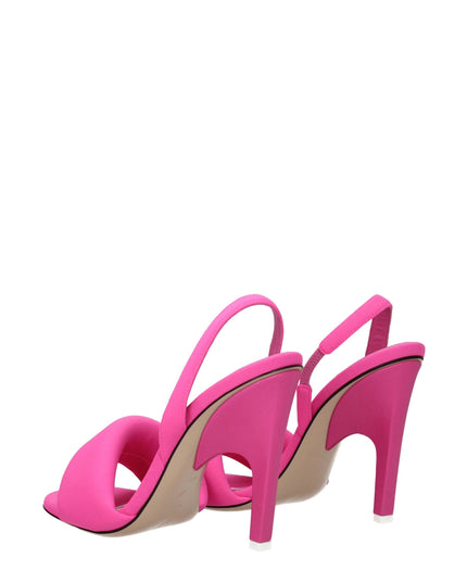 The Attico Pink Fabric Stiletto Heel Sandals