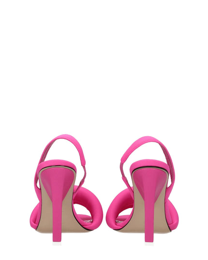 The Attico Pink Fabric Stiletto Heel Sandals