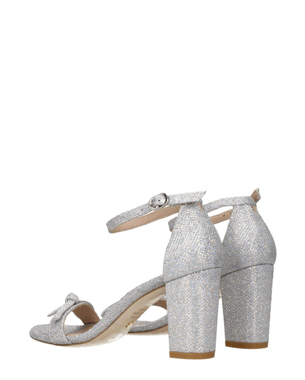 Stuart Weitzman Gray Fabric Platform Sandals