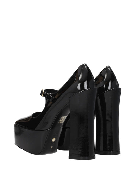 Stuart Weitzman Black Leather Platform Pumps