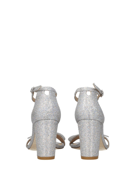 Stuart Weitzman Gray Fabric Platform Sandals