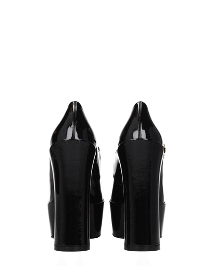 Stuart Weitzman Black Leather Platform Pumps