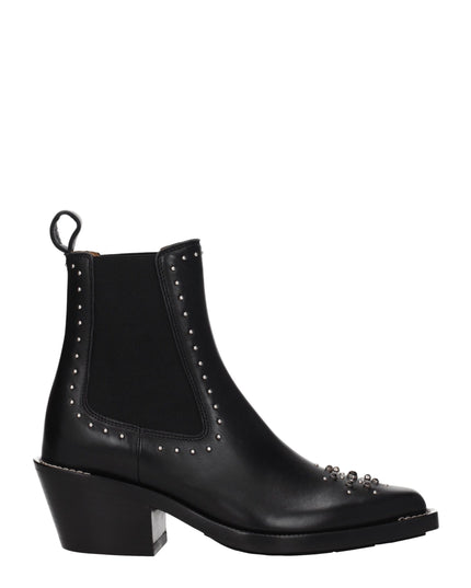 Chloé Black Leather Ankle Boots