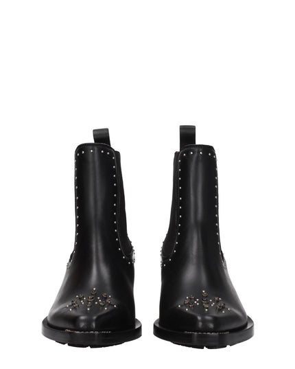 Chloé Black Leather Ankle Boots